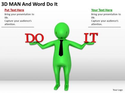 3d man holding words do it ppt graphics icons powerpoint