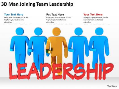 3d man joining team leadership ppt graphics icons powerpoint