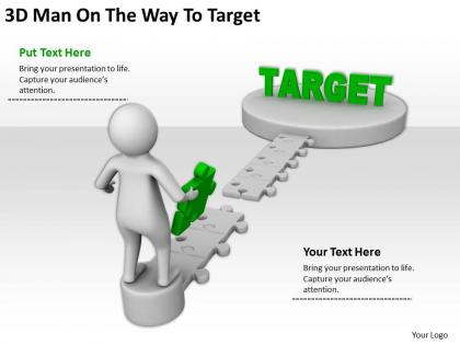 3d man on the way to target ppt graphics icons powerpoint