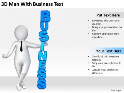 3d man with business text ppt graphics icons powerpoint