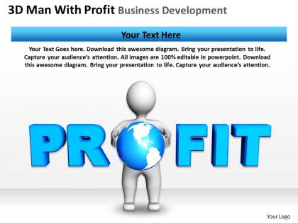 3d man with profit business development ppt graphics icons
