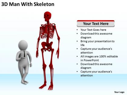 3d man with skeleton ppt graphics icons powerpoint