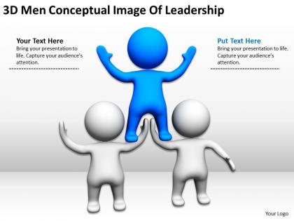 3d men conceptual image of leadership ppt graphics icons