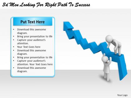 3d men looking for right path to success ppt graphics icons powerpoint