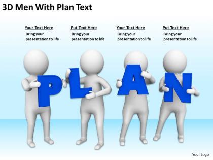 3d men with plan text ppt graphics icons powerpoint