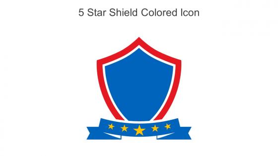 5 Star Shield Colored Icon In Powerpoint Pptx Png And Editable Eps Format