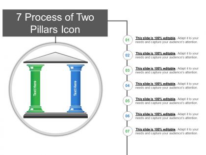 7 process of two pillars icon presentation images
