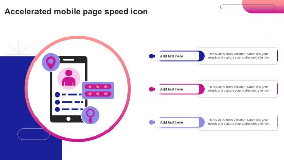 Accelerated Mobile Page Speed Icon Ppt Sample