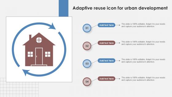 Adaptive Reuse Icon For Urban Development Ppt Sample