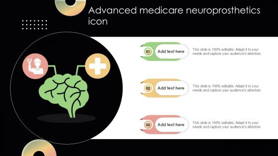 Advanced Medicare Neuroprosthetics Icon Ppt Slide