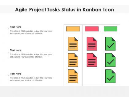 Agile project tasks status in kanban icon