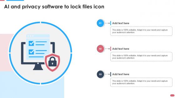 AI And Privacy Software To Lock Files Icon Ppt Example