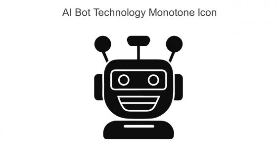 AI Bot Technology Monotone Icon In Powerpoint Pptx Png And Editable Eps Format