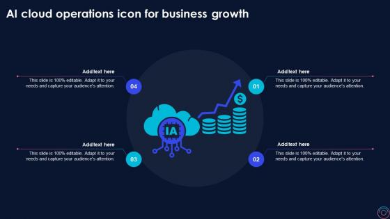 AI Cloud Operations Icon For Business Growth Ppt Slides