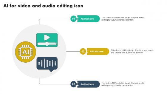 AI For Video And Audio Editing Icon Ppt Example