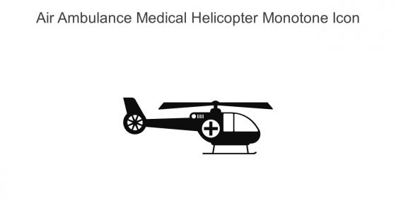 Air Ambulance Medical Helicopter Monotone Icon In Powerpoint Pptx Png And Editable Eps Format