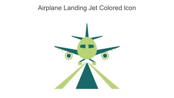 Airplane Landing Jet Colored Icon In Powerpoint Pptx Png And Editable Eps Format