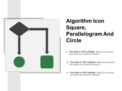 Algorithm icon square parallelogram and circle