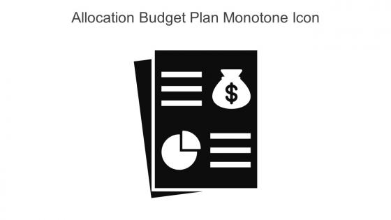 Allocation Budget Plan Monotone Icon In Powerpoint Pptx Png And Editable Eps Format