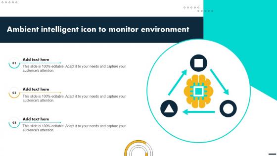 Ambient Intelligent Icon To Monitor Environment Ppt Example