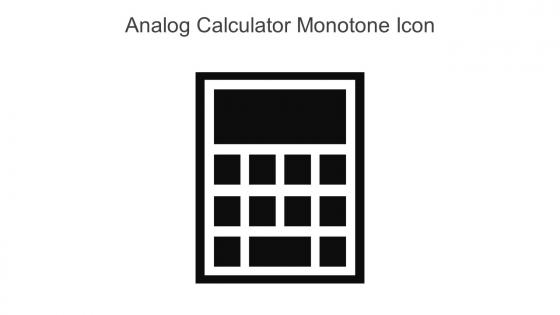 Analog Calculator Monotone Icon In Powerpoint Pptx Png And Editable Eps Format
