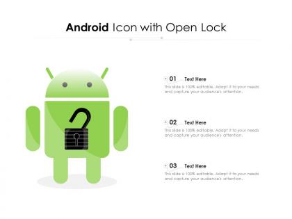 Android icon with open lock