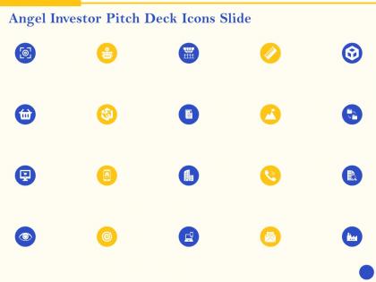 Angel investor pitch deck icons slide ppt brochure