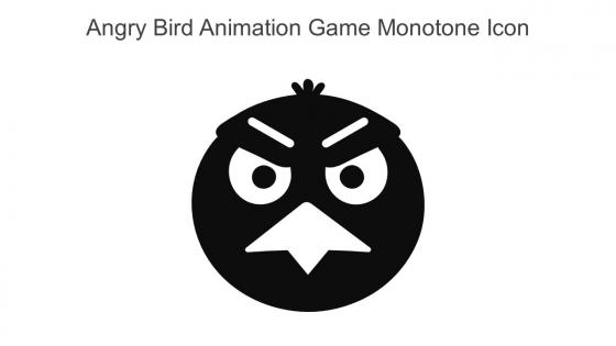 Angry Bird Animation Game Monotone Icon In Powerpoint Pptx Png And Editable Eps Format