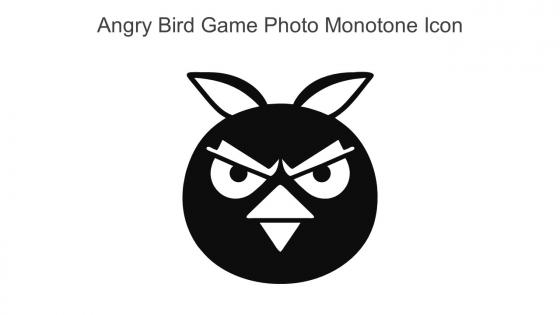 Angry Bird Game Photo Monotone Icon In Powerpoint Pptx Png And Editable Eps Format