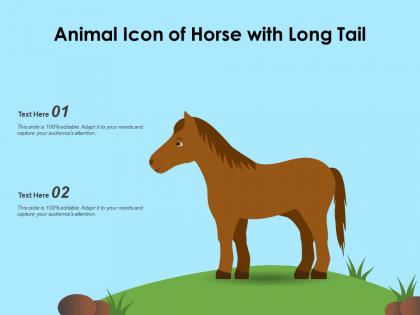 Animal icon of horse with long tail