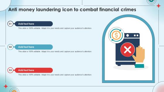 Anti Money Laundering Icon To Combat Financial Crimes