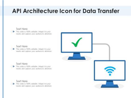 Api architecture icon for data transfer