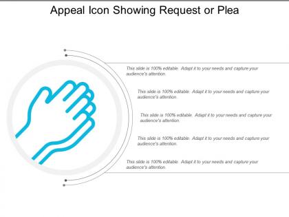 Appeal icon showing request or plea
