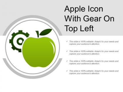Apple icon with gear on top left