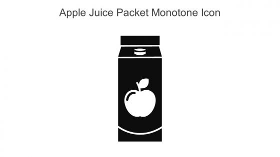 Apple Juice Packet Monotone Icon In Powerpoint Pptx Png And Editable Eps Format