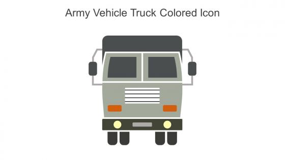 Army Vehicle Truck Colored Icon In Powerpoint Pptx Png And Editable Eps Format