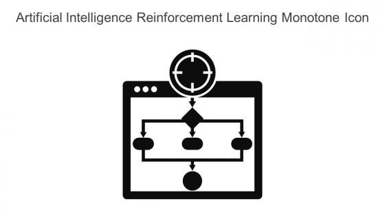 Artificial Intelligence Reinforcement Learning Monotone Icon In Powerpoint Pptx Png And Editable Eps Format