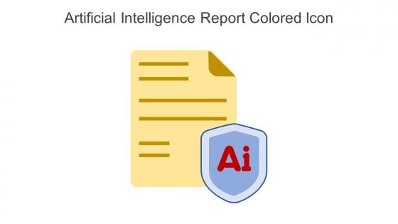 Artificial Intelligence Report Colored Icon In Powerpoint Pptx Png And Editable Eps Format