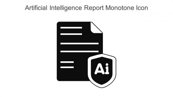 Artificial Intelligence Report Monotone Icon In Powerpoint Pptx Png And Editable Eps Format