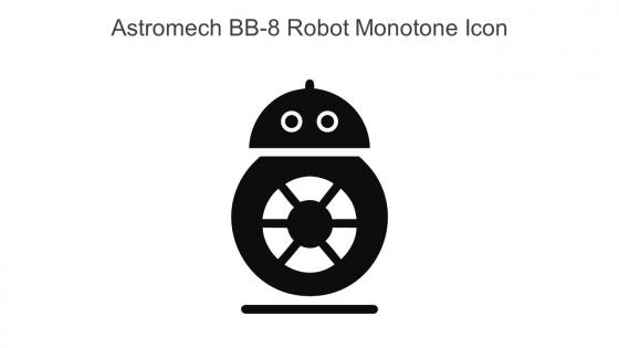Astromech BB 8 Robot Monotone Icon In Powerpoint Pptx Png And Editable Eps Format