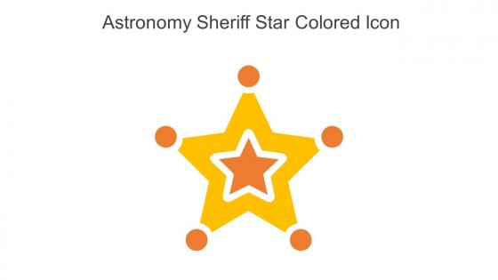 Astronomy Sheriff Star Colored Icon In Powerpoint Pptx Png And Editable Eps Format