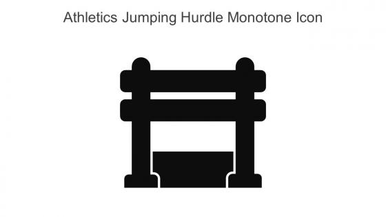 Athletics Jumping Hurdle Monotone Icon In Powerpoint Pptx Png And Editable Eps Format