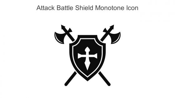 Attack Battle Shield Monotone Icon In Powerpoint Pptx Png And Editable Eps Format