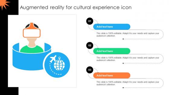 Augmented Reality For Cultural Experience Icon Ppt Template