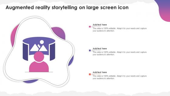 Augmented Reality Storytelling On Large Screen Icon Ppt Sample