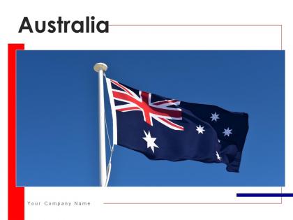 Australia Continent Map Icon National Flag Survey