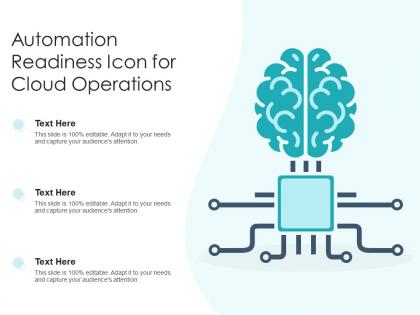 Automation readiness icon for cloud operations