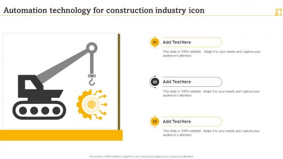 Automation Technology For Construction Industry Icon