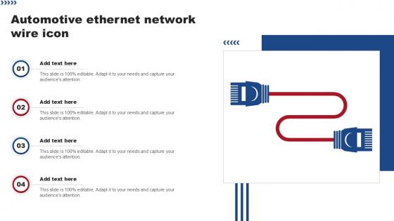 Automotive Ethernet Network Wire Icon Ppt Example