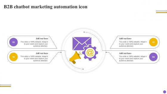B2b Chatbot Marketing Automation Icon Ppt Template